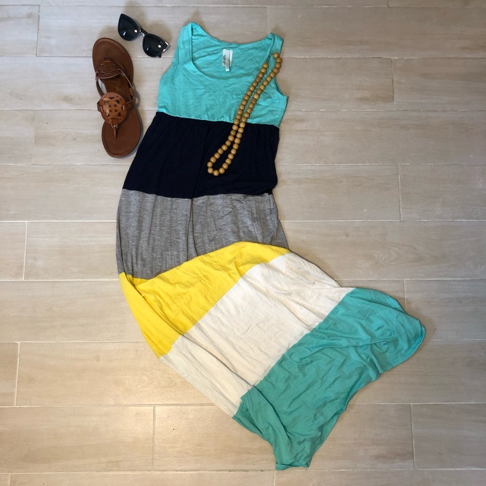 Colorblock Maxi Dress